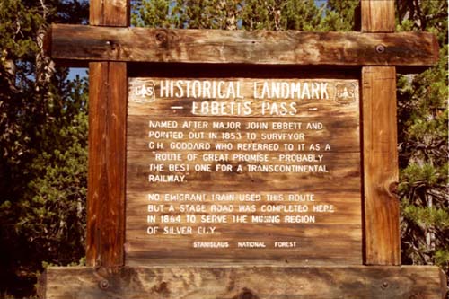 Ebbetts Pass Historical Monument
