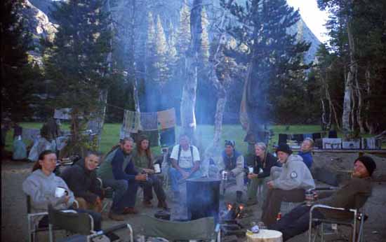 Erin Anders North Yosemite Backcountry Trail Crew, September 2001 at Bensen Lake.
