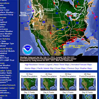 Weather maps.